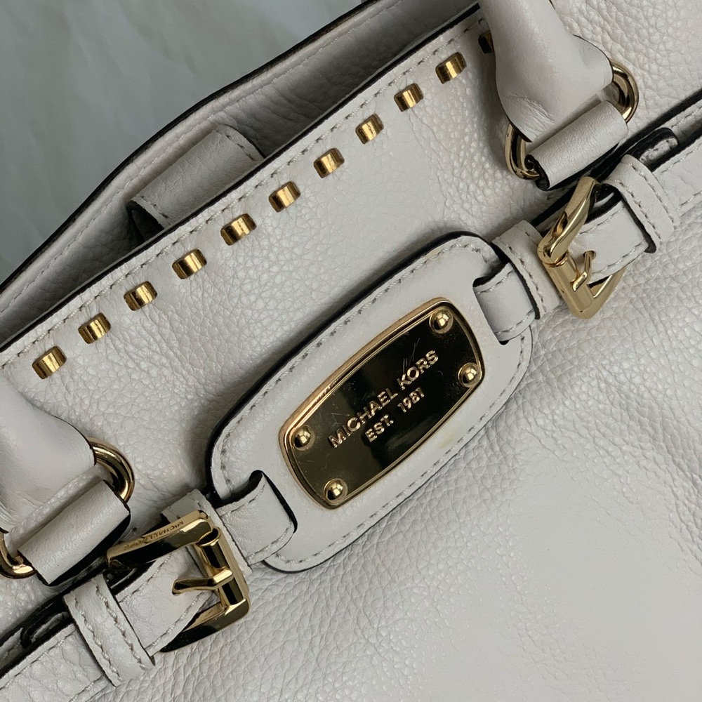 Michael Kors Hamilton Large Satchel Leather Tote